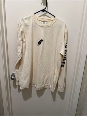 Comfort Colors Cream Long Sleeve Tee with Black Graphic